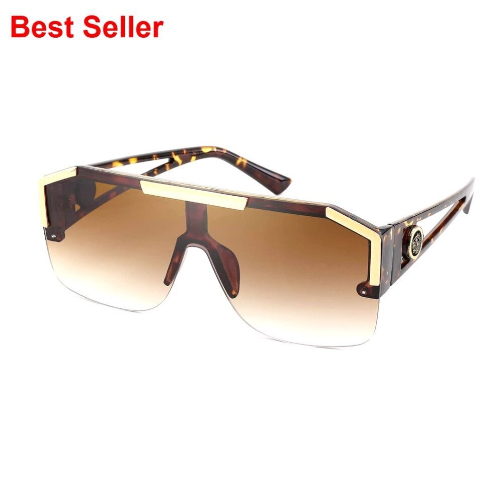 Square Oversized Shield Sunglasses with UV400 Shatterproof Lens